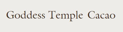Goddess Temple Cacao Logo